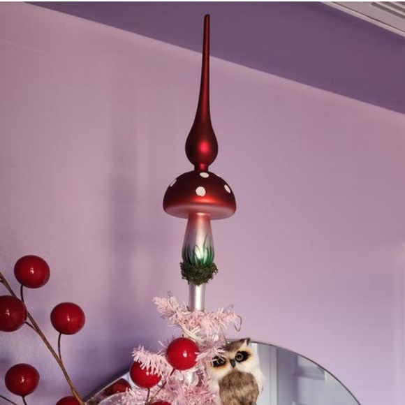 Glass Mushroom Tree Topper - Picture 2 of 7